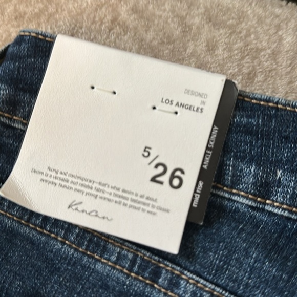 Kancan Mid Rise Ankle Skinny Jeans Size 26 NWT - Picture 11 of 12